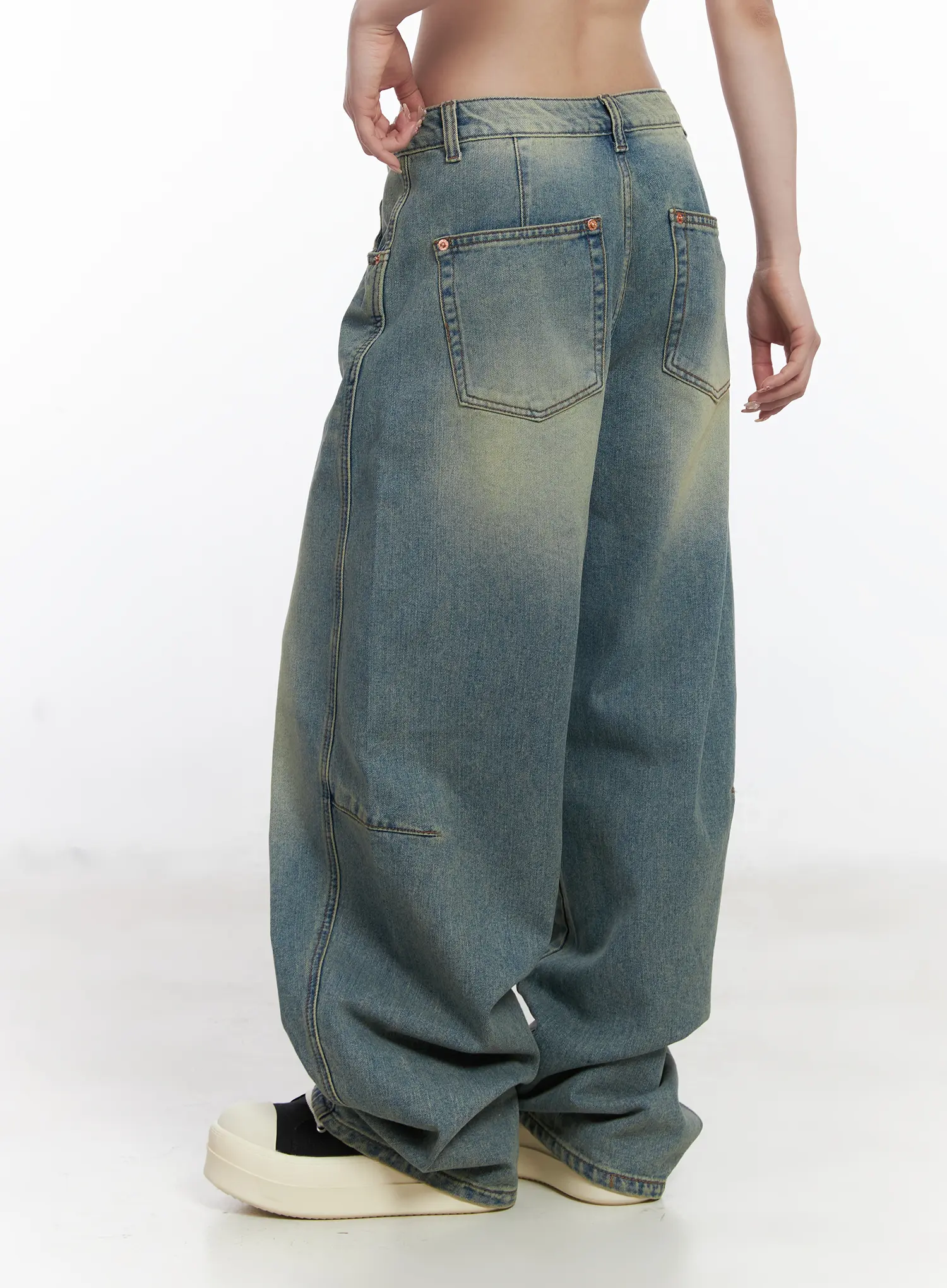Mariah Wide Leg Baggy Jeans CJ526 - Image 2