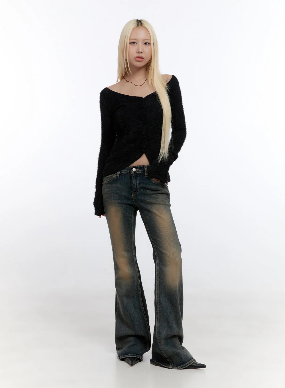 Marlowe Denim Daze Slim Fit Flared Jeans CO423 - Image 2