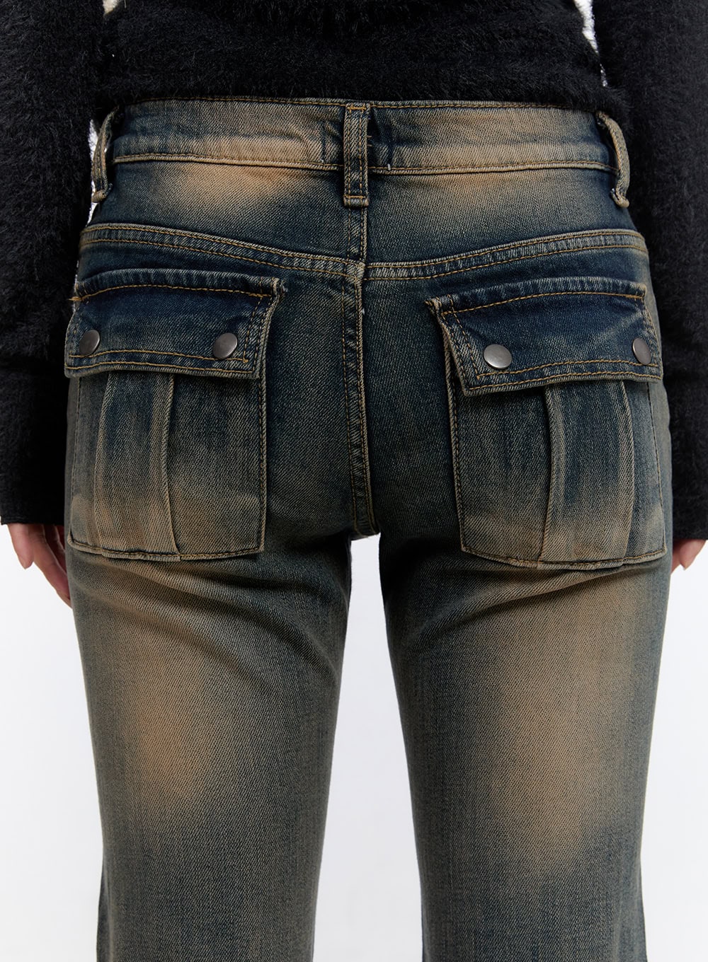 Marlowe Denim Daze Slim Fit Flared Jeans CO423 - Image 5