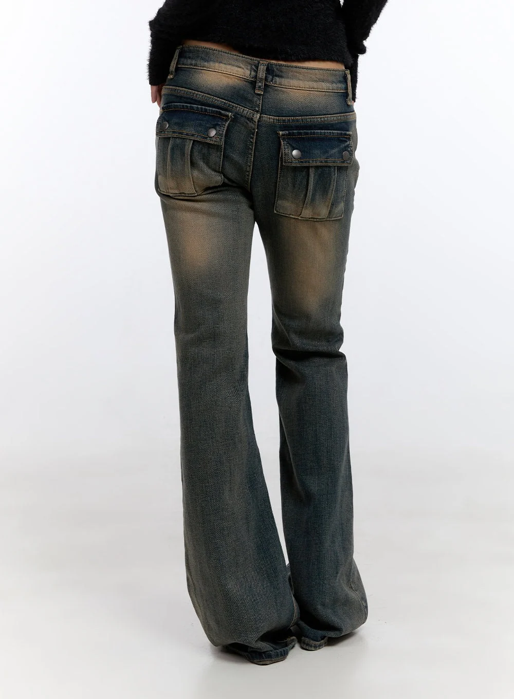 Marlowe Denim Daze Slim Fit Flared Jeans CO423 - Image 6