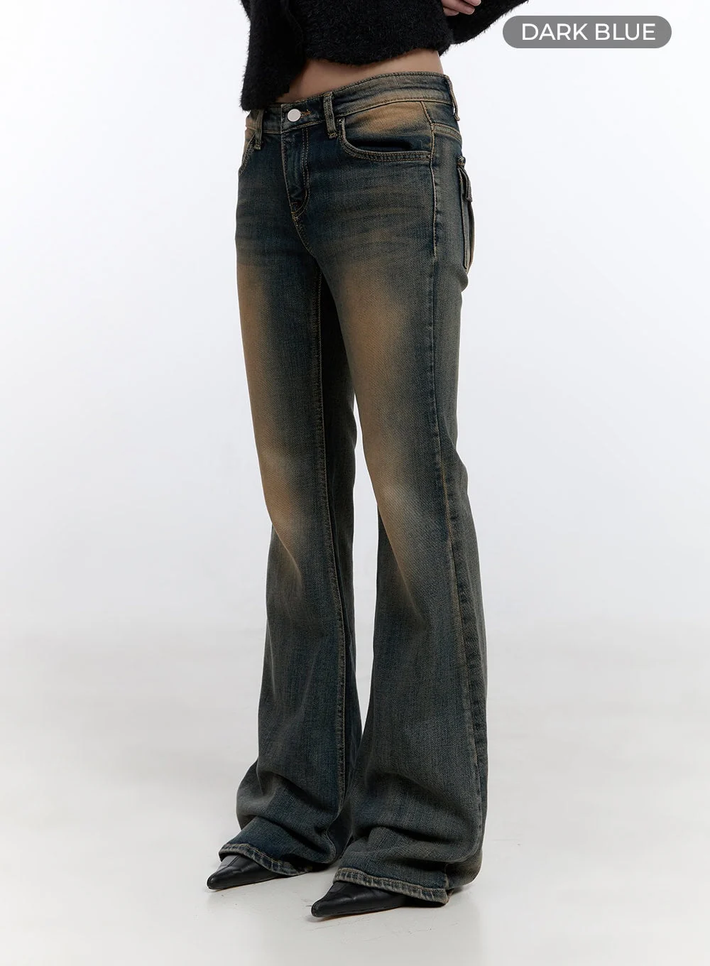 Marlowe Denim Daze Slim Fit Flared Jeans CO423 - Image 8