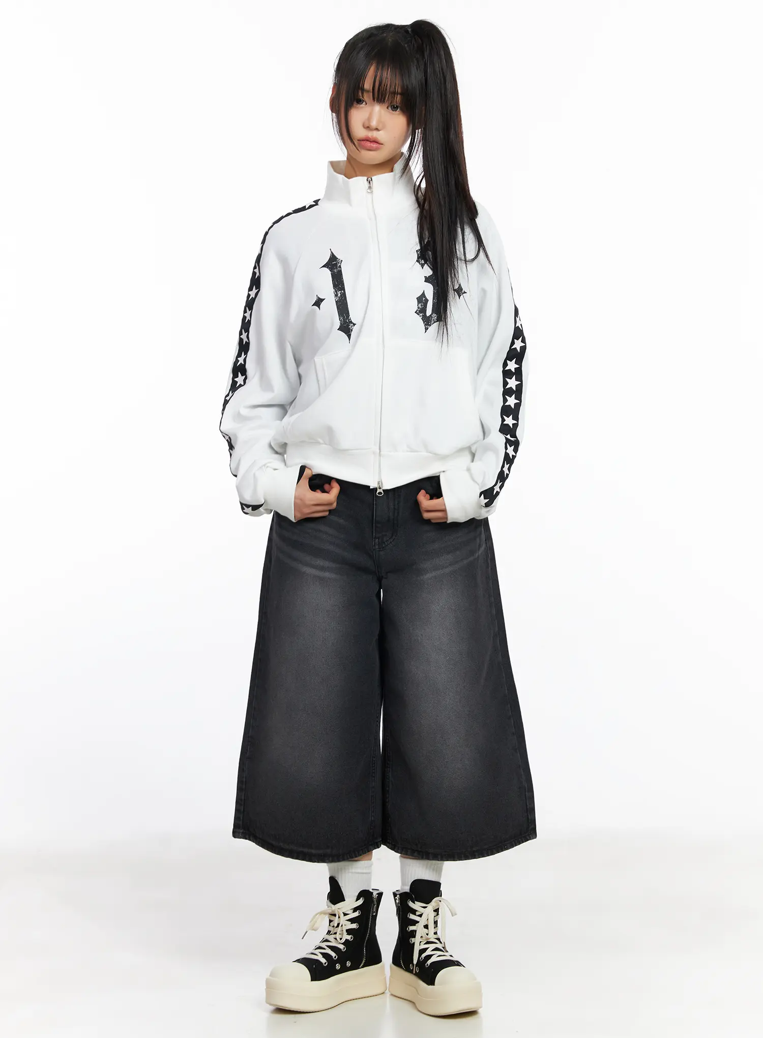 Mavis Capri Wide Leg Jeans CF504 - Image 3