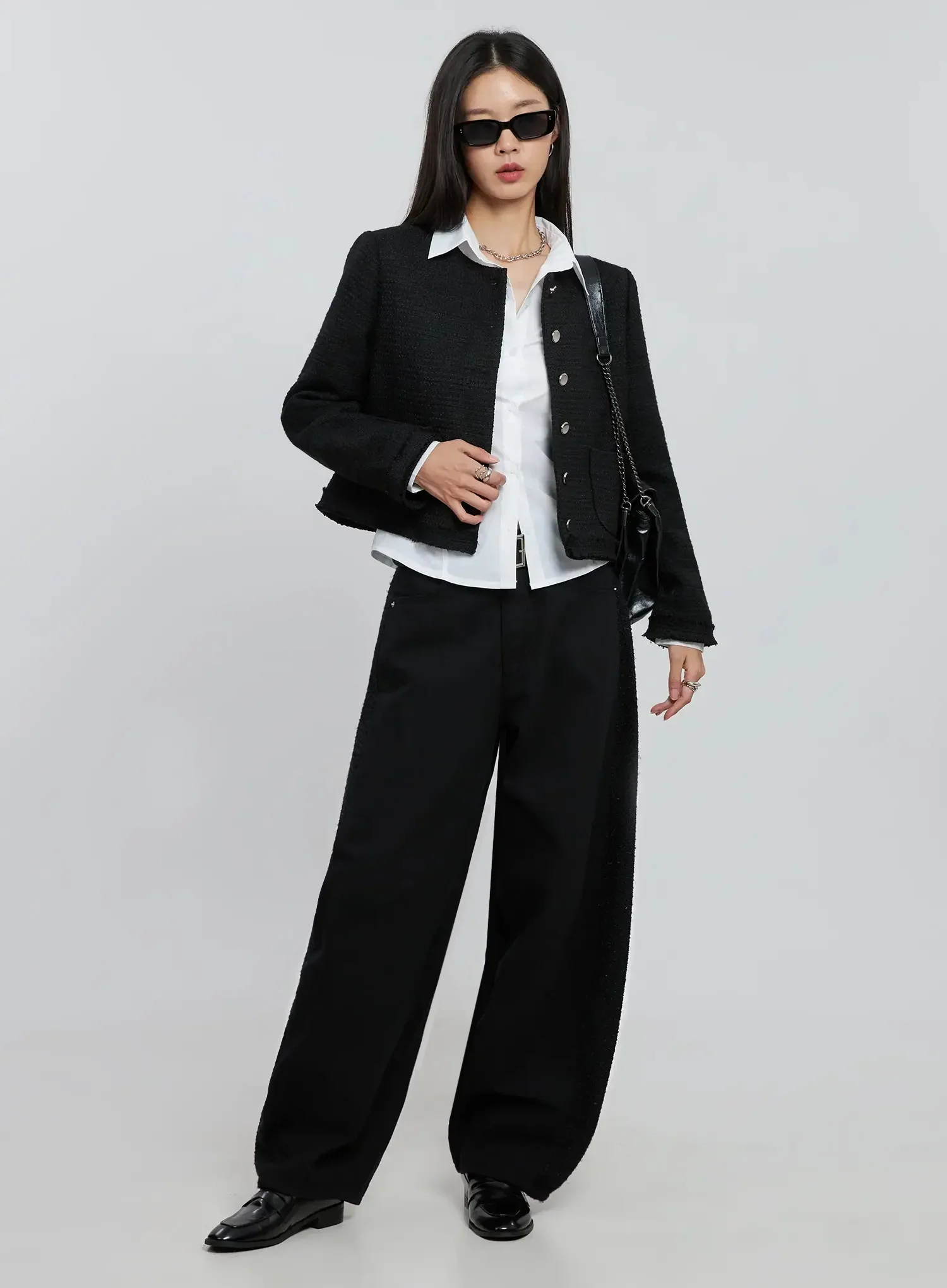 Maxine Wide Leg Tweed Pants IO530 - Image 3