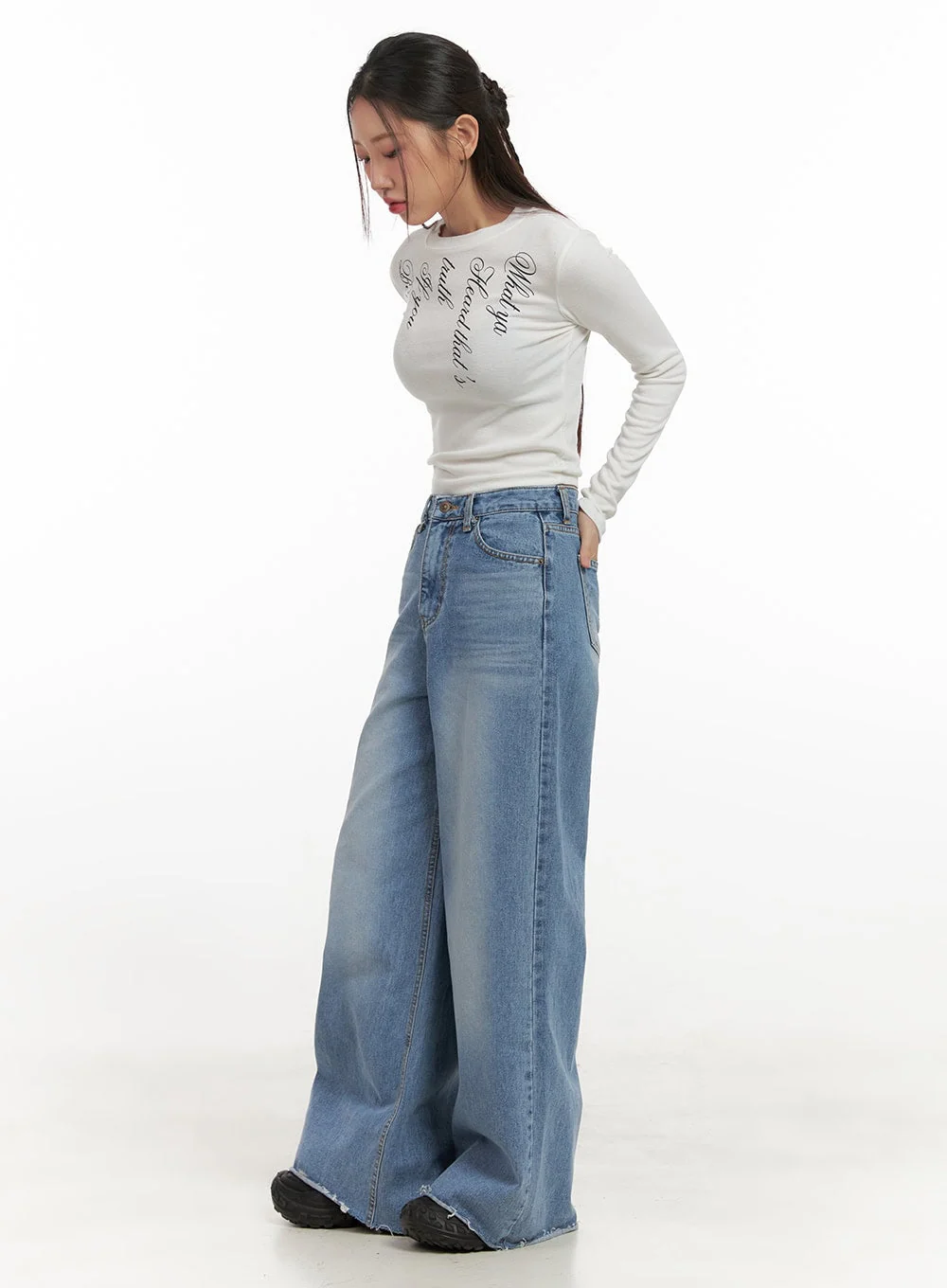 Melody Chic Flare Wide Leg Jeans CN428 - Image 4