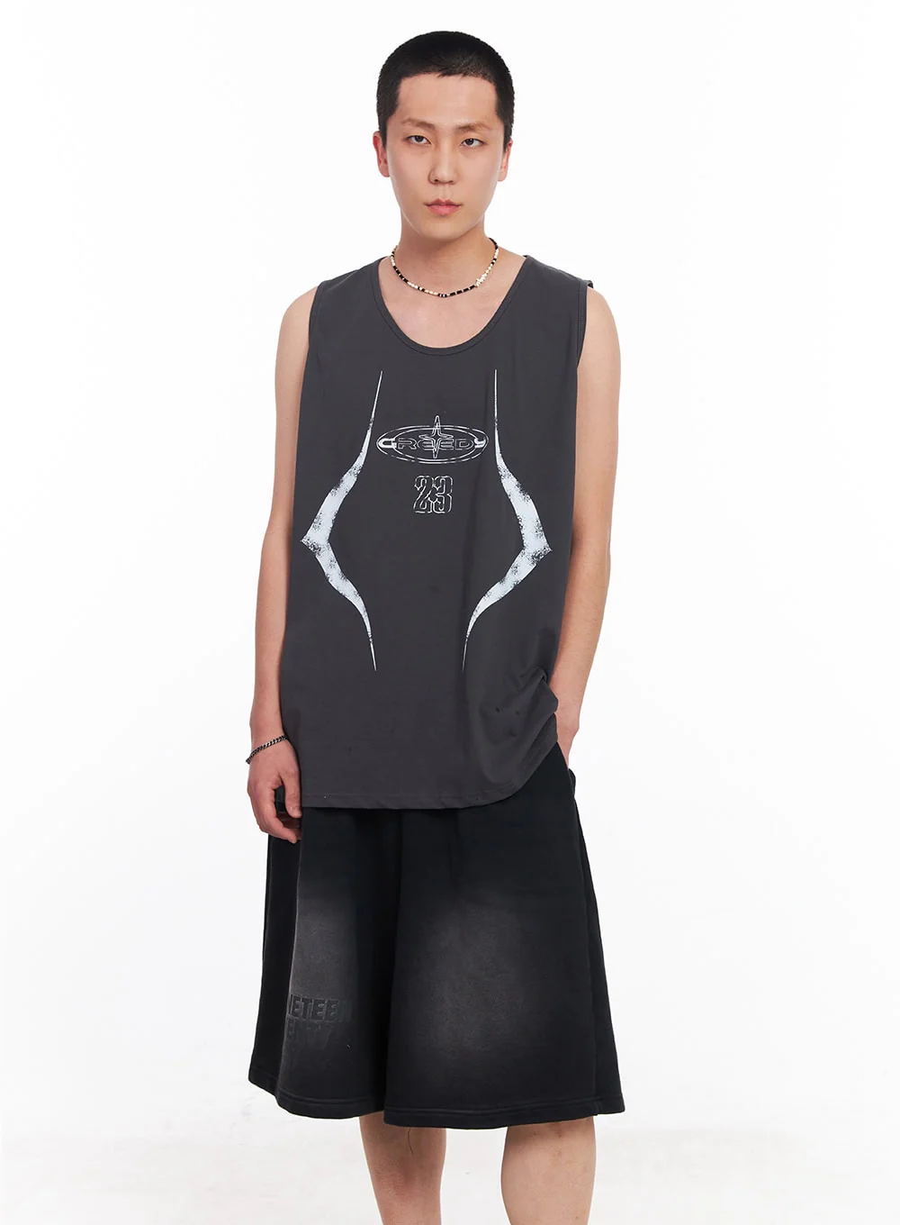 Men’s Greed Graphic Sleeveless T-Shirt IU503