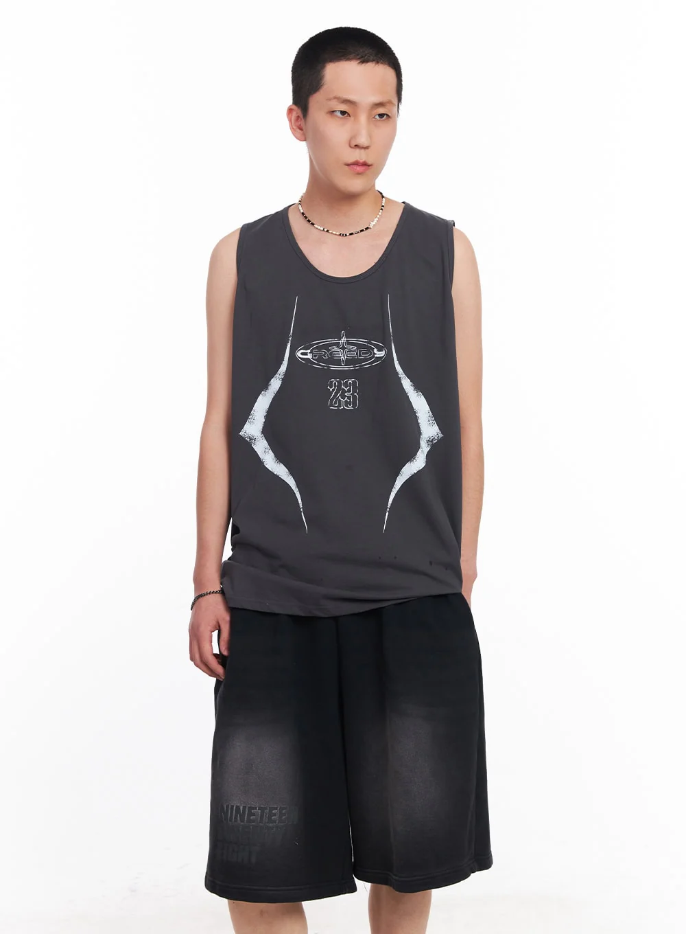 Men’s Greed Graphic Sleeveless T-Shirt IU503 - Image 3