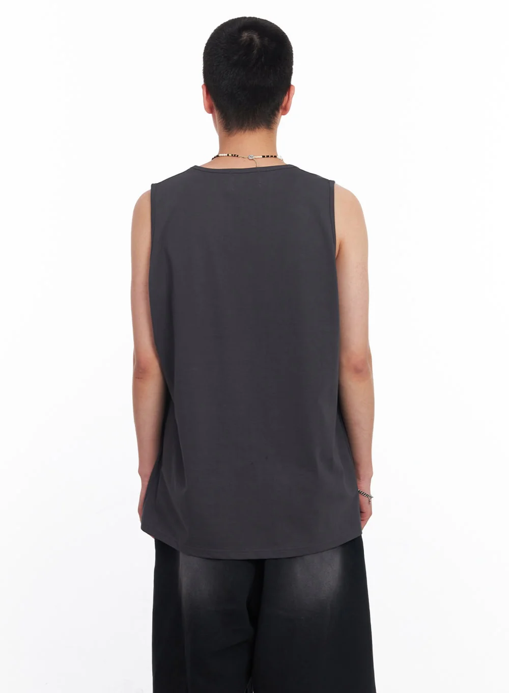 Men’s Greed Graphic Sleeveless T-Shirt IU503 - Image 6
