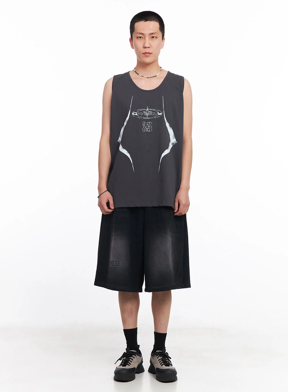 Men’s Greed Graphic Sleeveless T-Shirt IU503 - Image 7