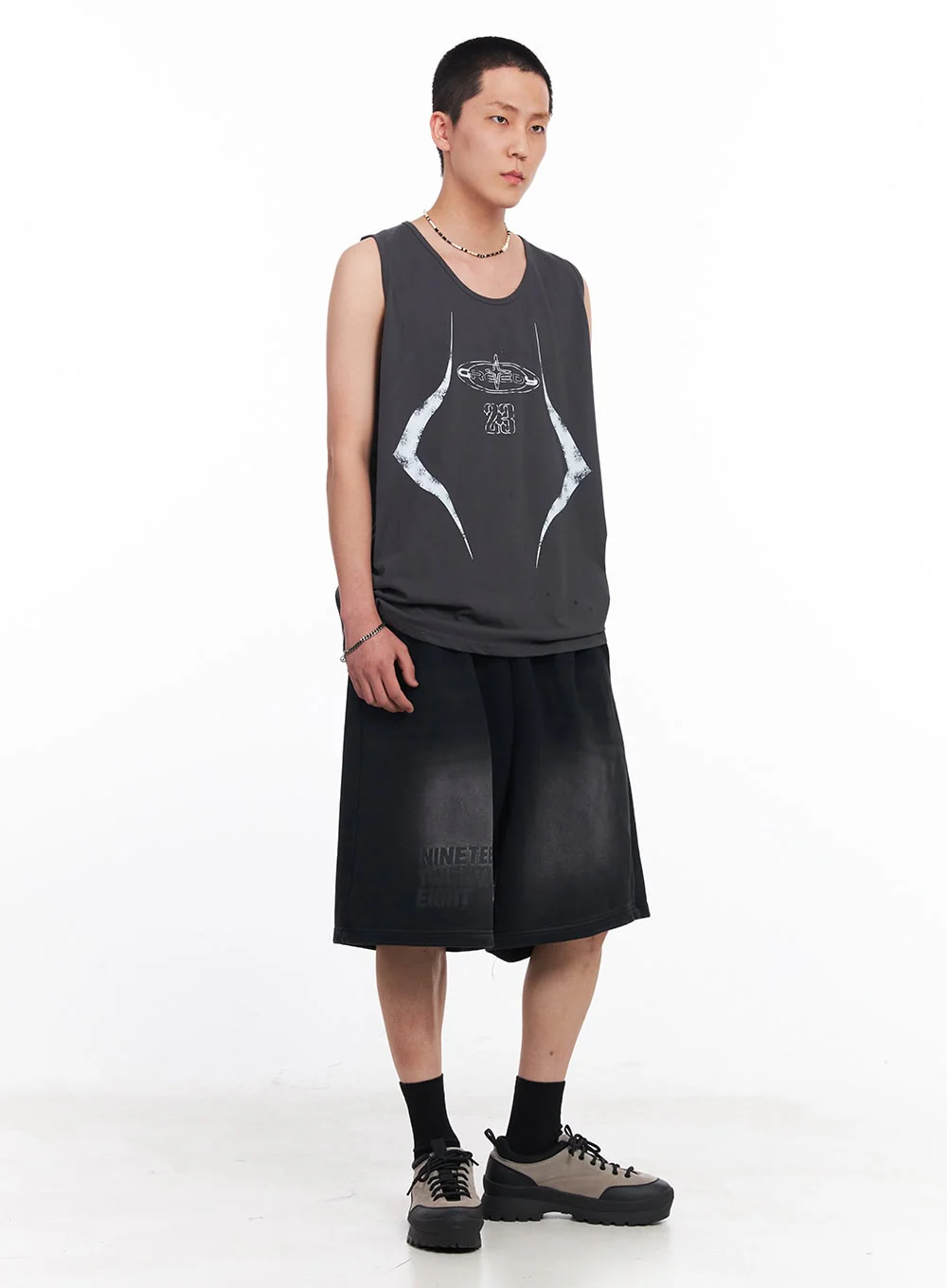 Men’s Greed Graphic Sleeveless T-Shirt IU503 - Image 8