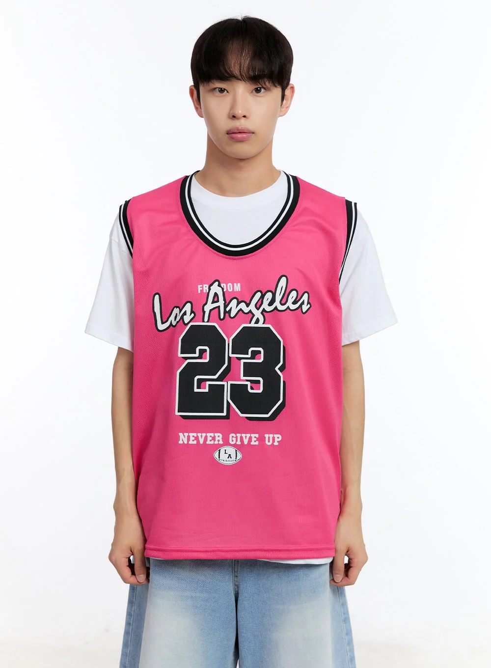 Men’s Mesh LA Sleeveless Jersey Tee IY529 - Image 14