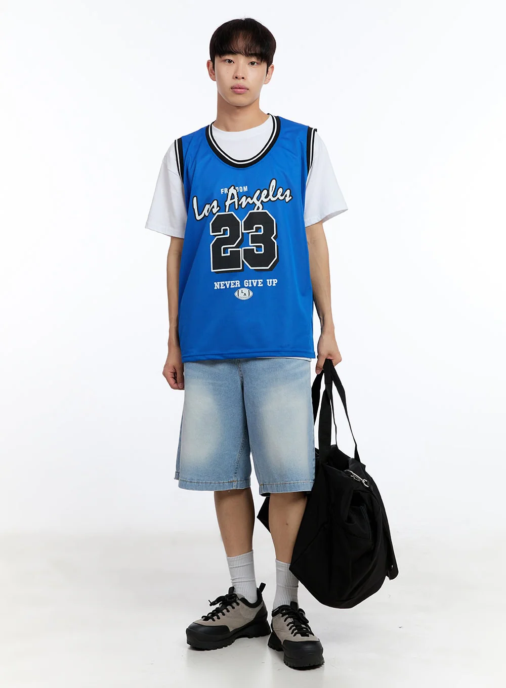 Men’s Mesh LA Sleeveless Jersey Tee IY529 - Image 2