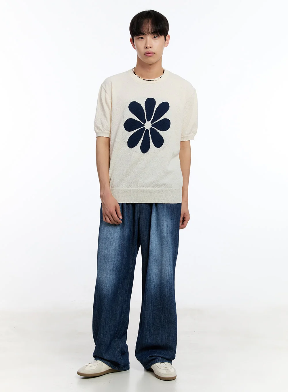 Men’s Pintuck Denim Sweatpants (Dark Blue) IY529 - Image 11