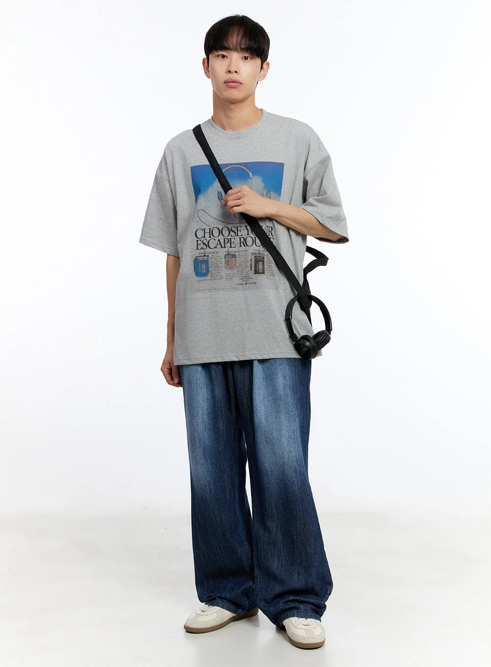 Men’s Pintuck Denim Sweatpants (Dark Blue) IY529 - Image 13