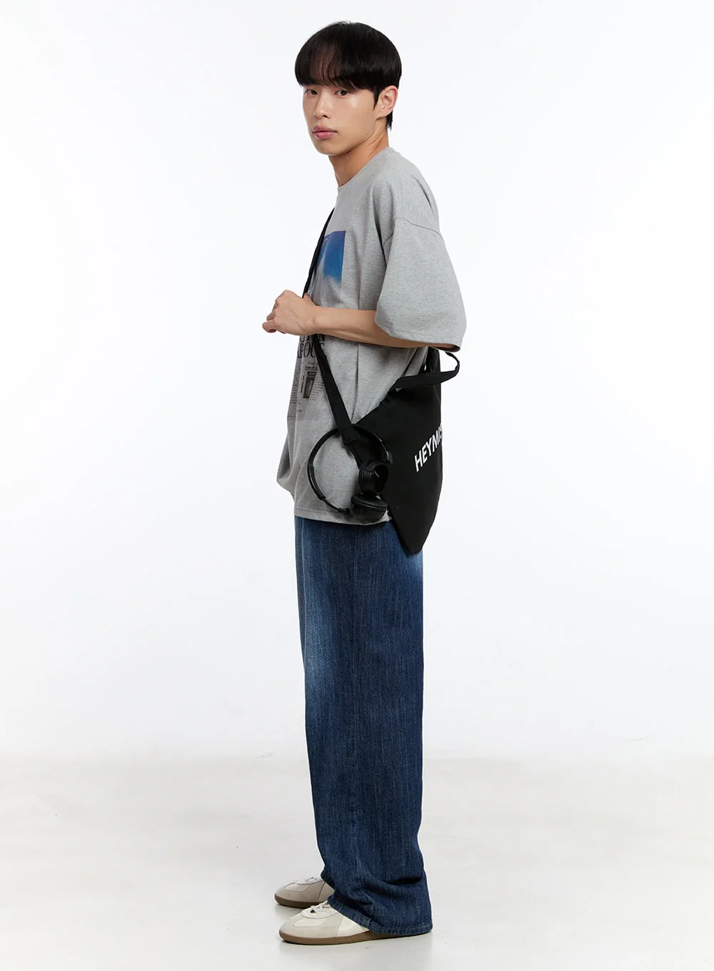 Men’s Pintuck Denim Sweatpants (Dark Blue) IY529 - Image 14