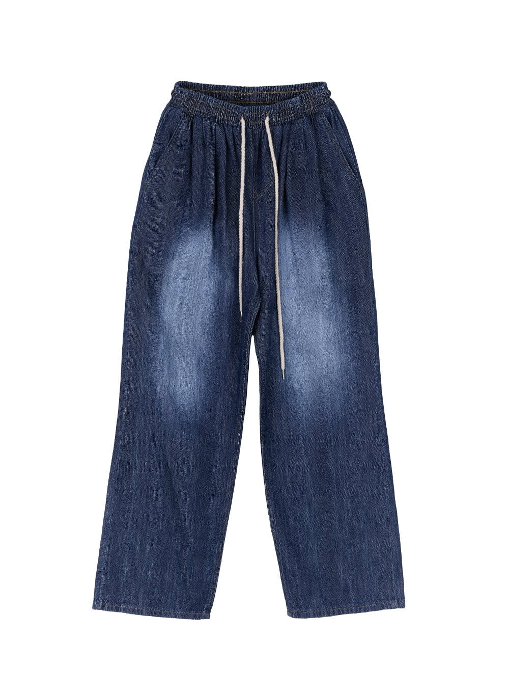 Men’s Pintuck Denim Sweatpants (Dark Blue) IY529 - Image 15