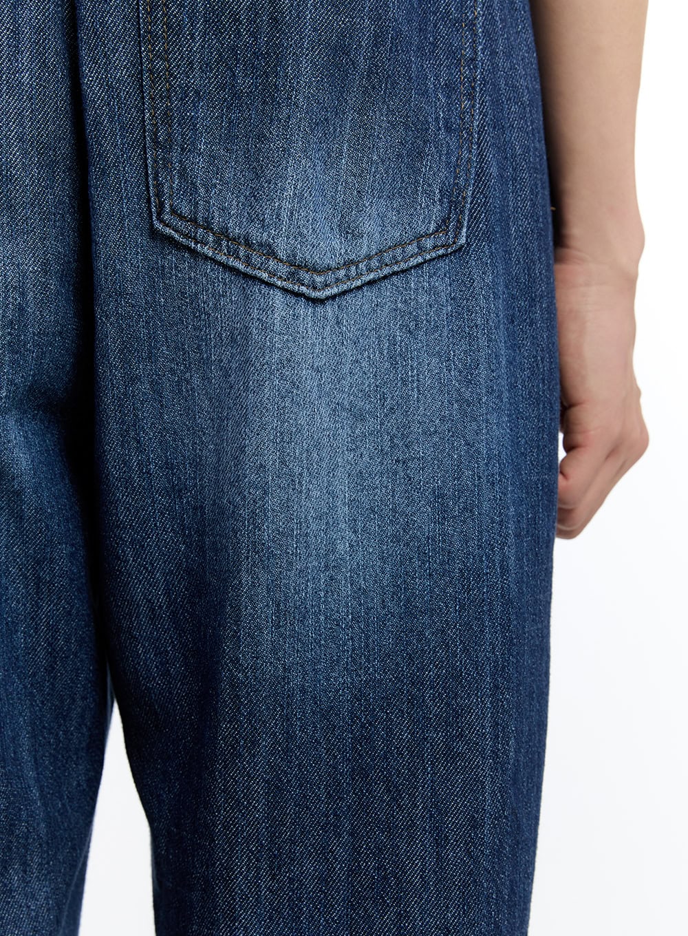 Men’s Pintuck Denim Sweatpants (Dark Blue) IY529 - Image 6
