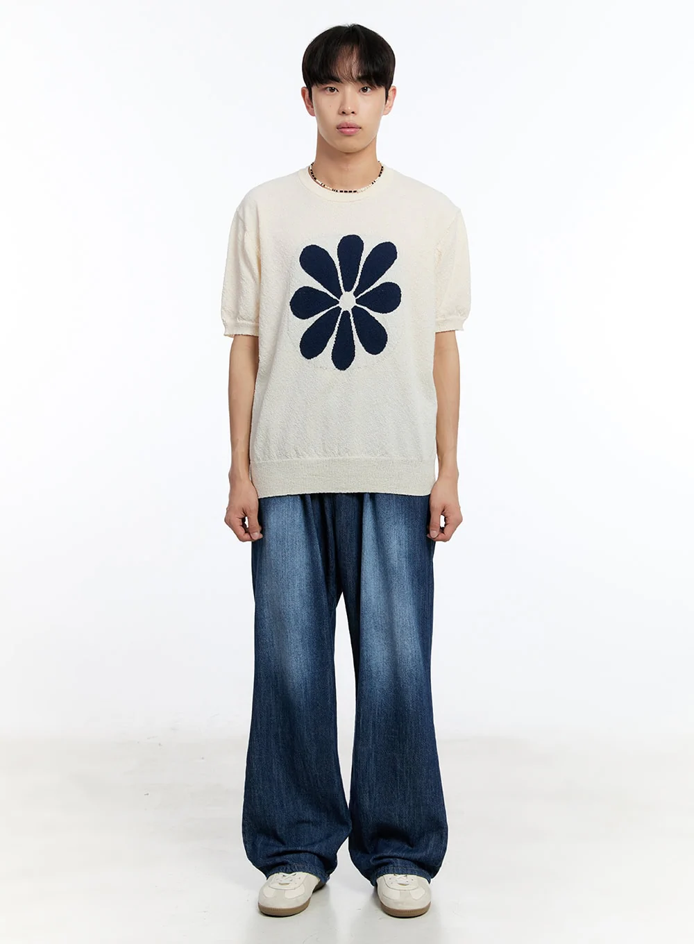 Men’s Pintuck Denim Sweatpants (Dark Blue) IY529 - Image 8