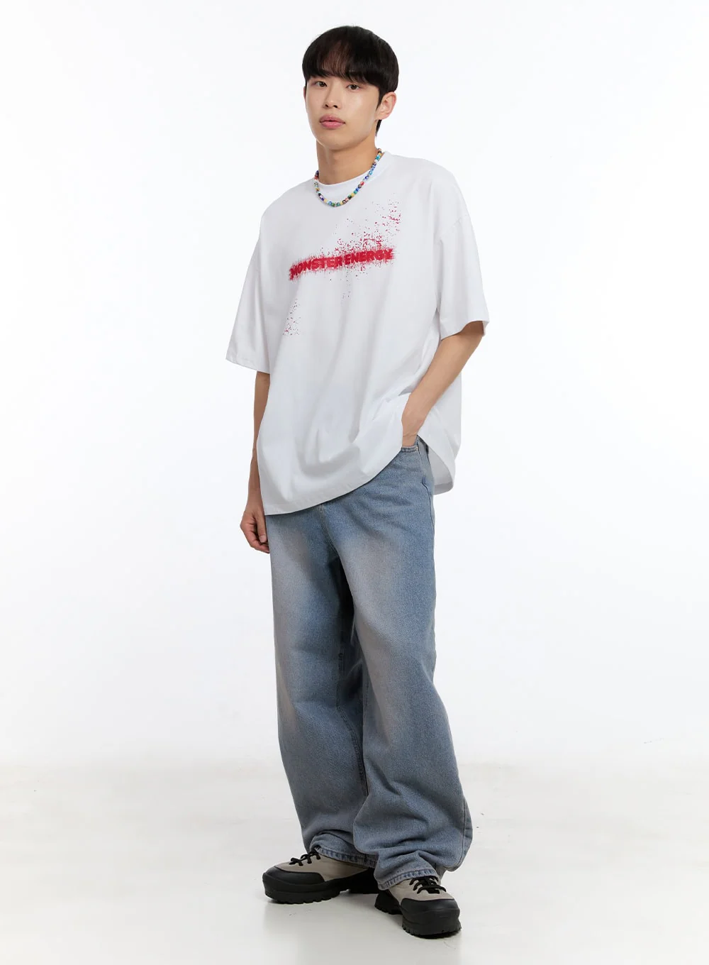 Men’s Purple Washed Wide-Leg Jeans IY530 - Image 10