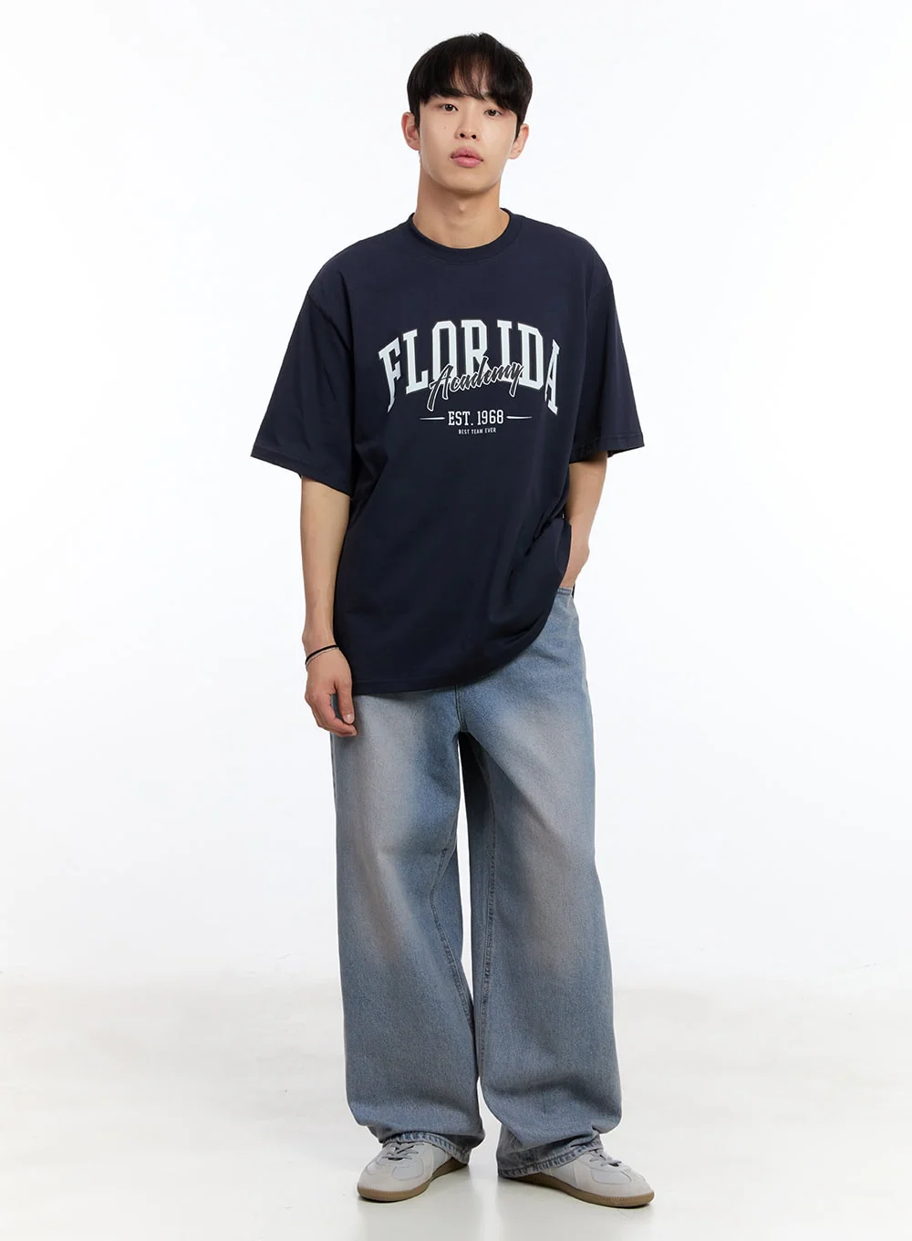 Men’s Purple Washed Wide-Leg Jeans IY530 - Image 11