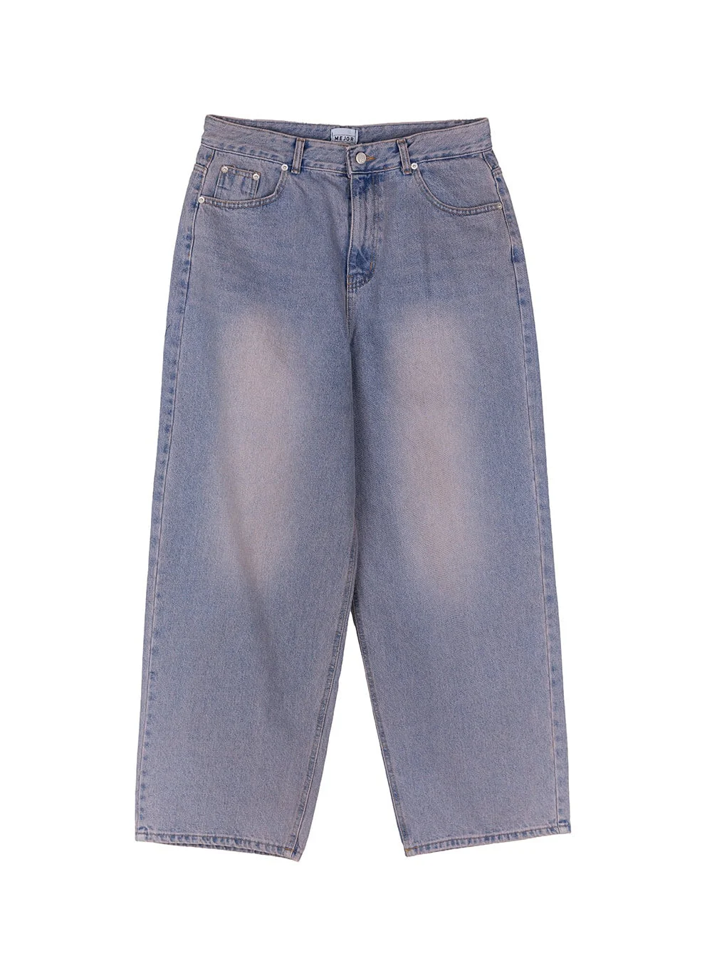 Men’s Purple Washed Wide-Leg Jeans IY530 - Image 13