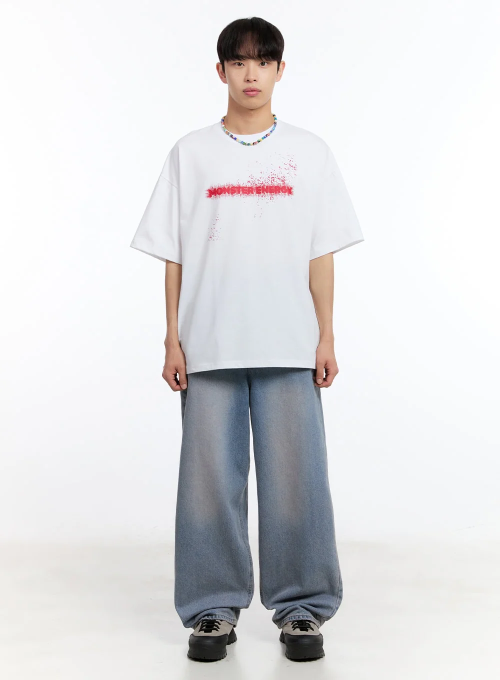 Men’s Purple Washed Wide-Leg Jeans IY530 - Image 7