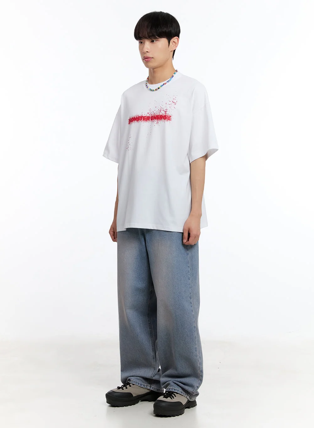 Men’s Purple Washed Wide-Leg Jeans IY530 - Image 8