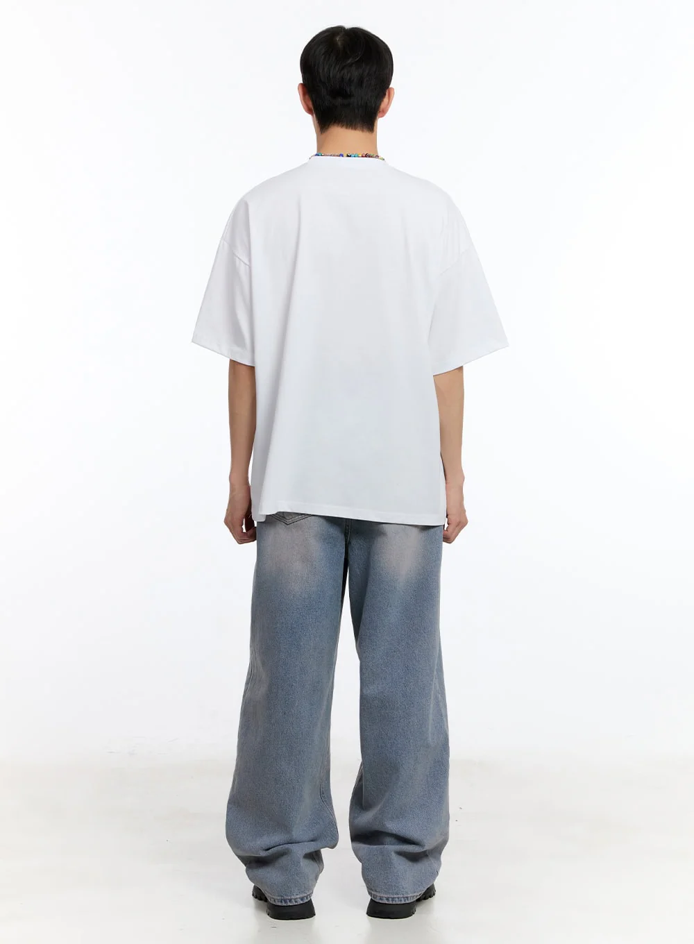 Men’s Purple Washed Wide-Leg Jeans IY530 - Image 9