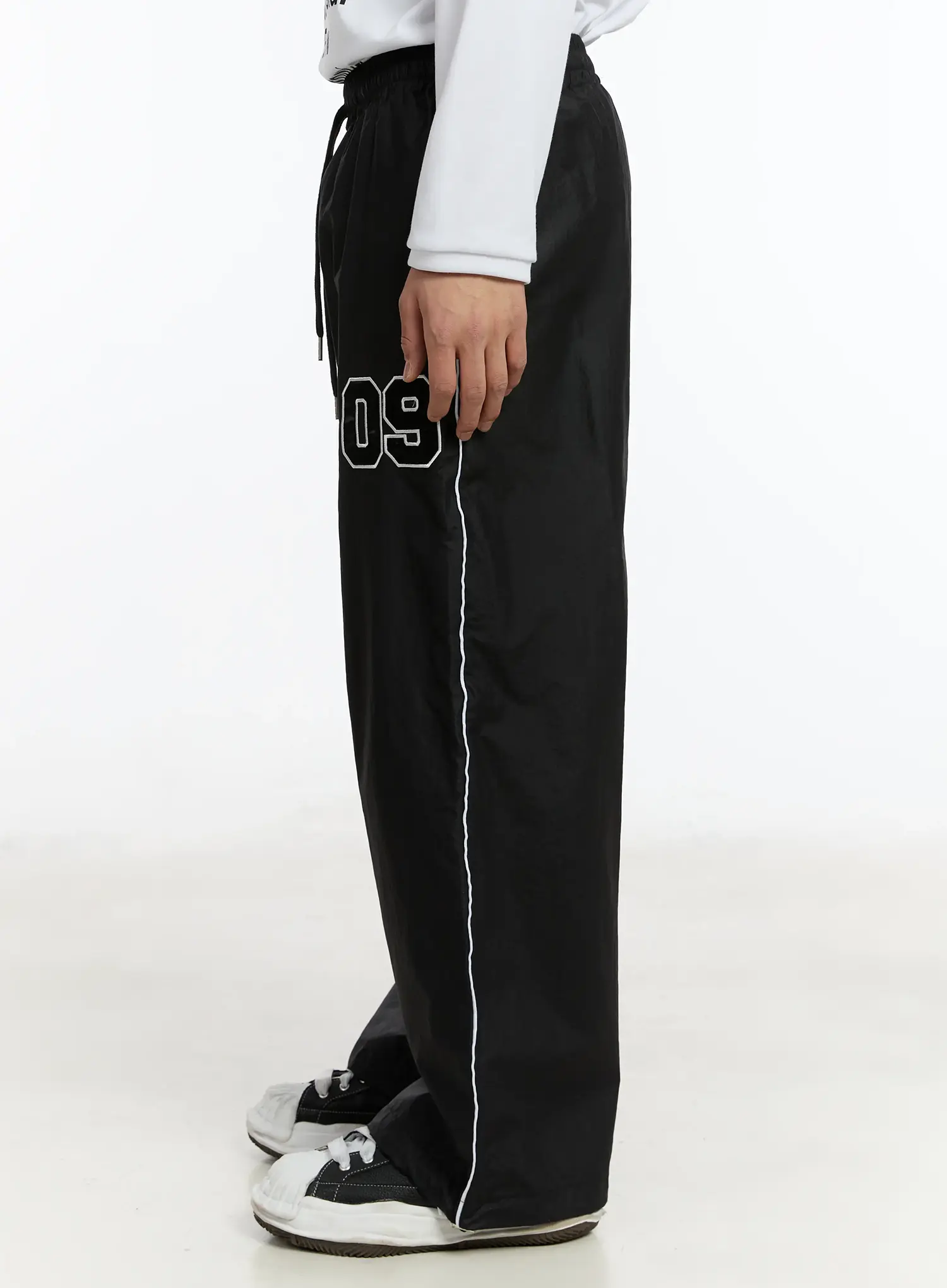 Men's 09 Graphic Nylon Drawstring Pants IM503 - Image 8