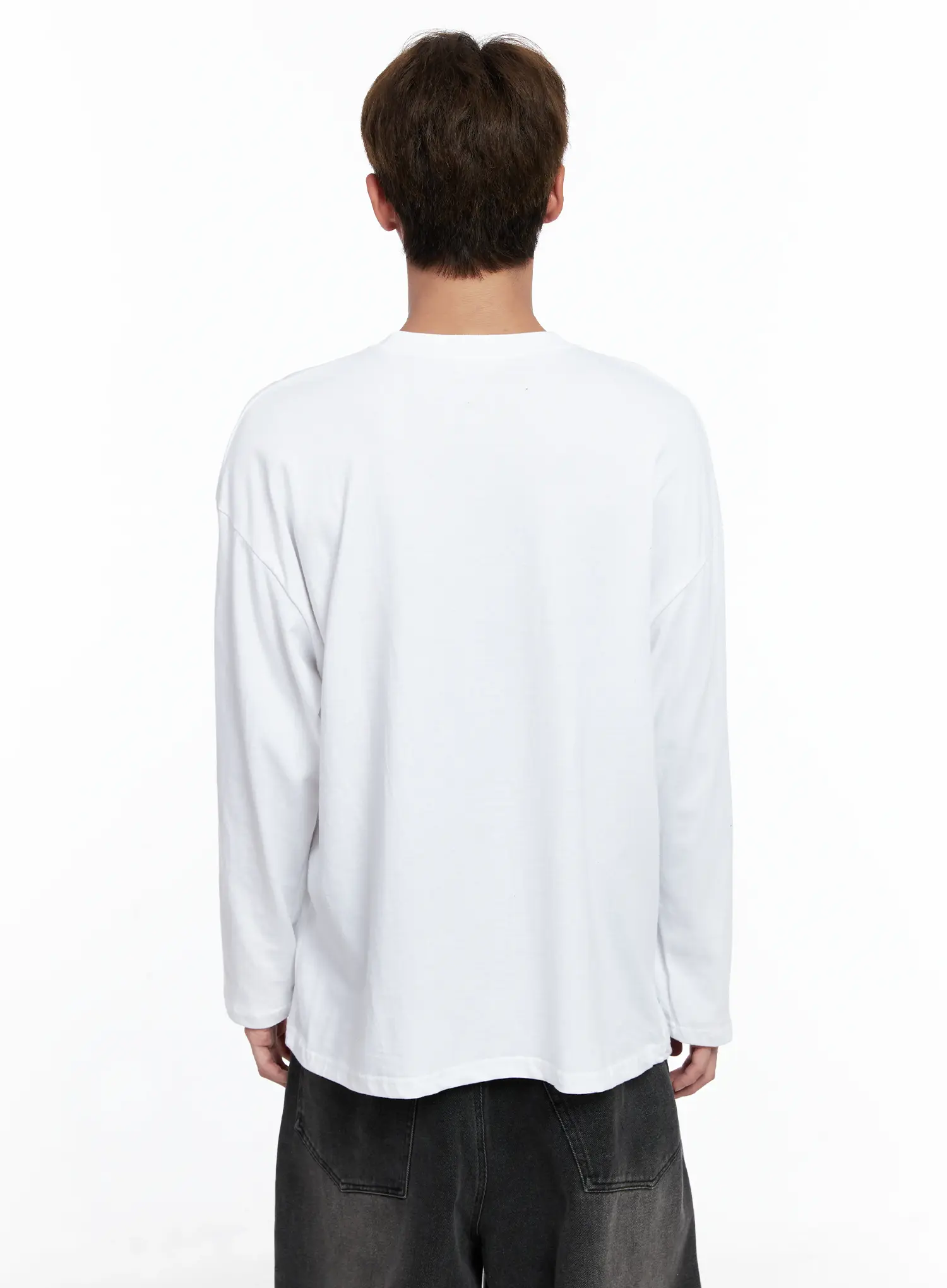 Men's Abstract Graffiti Long-Sleeve Tee IO502 - Image 5