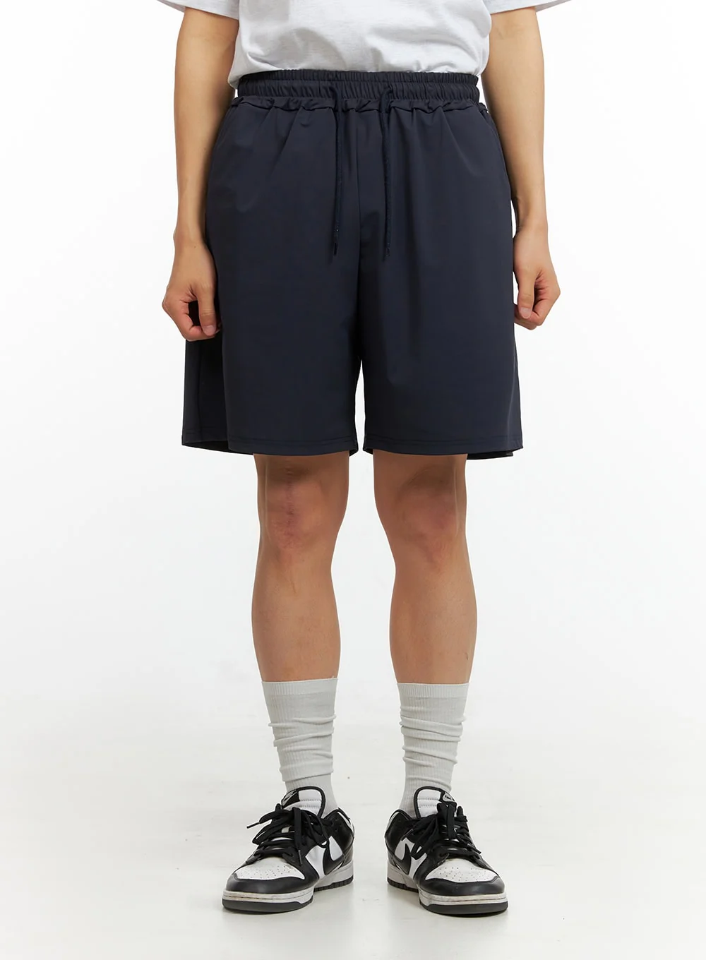Men's Activewear Solid Shorts (Dark Blue) IU414 - Image 2