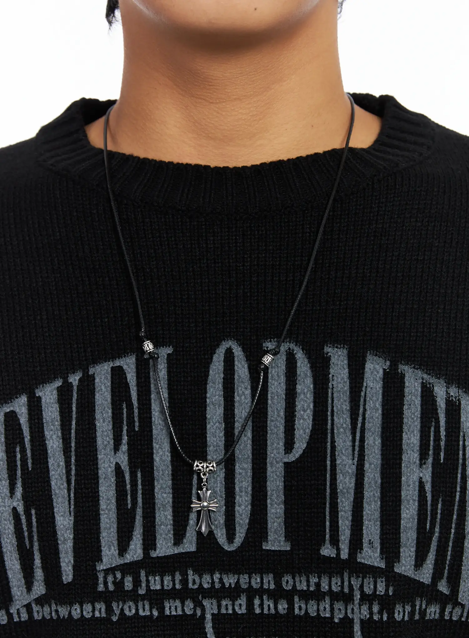 Men's Adjustable Cross Pendant Necklace IJ512