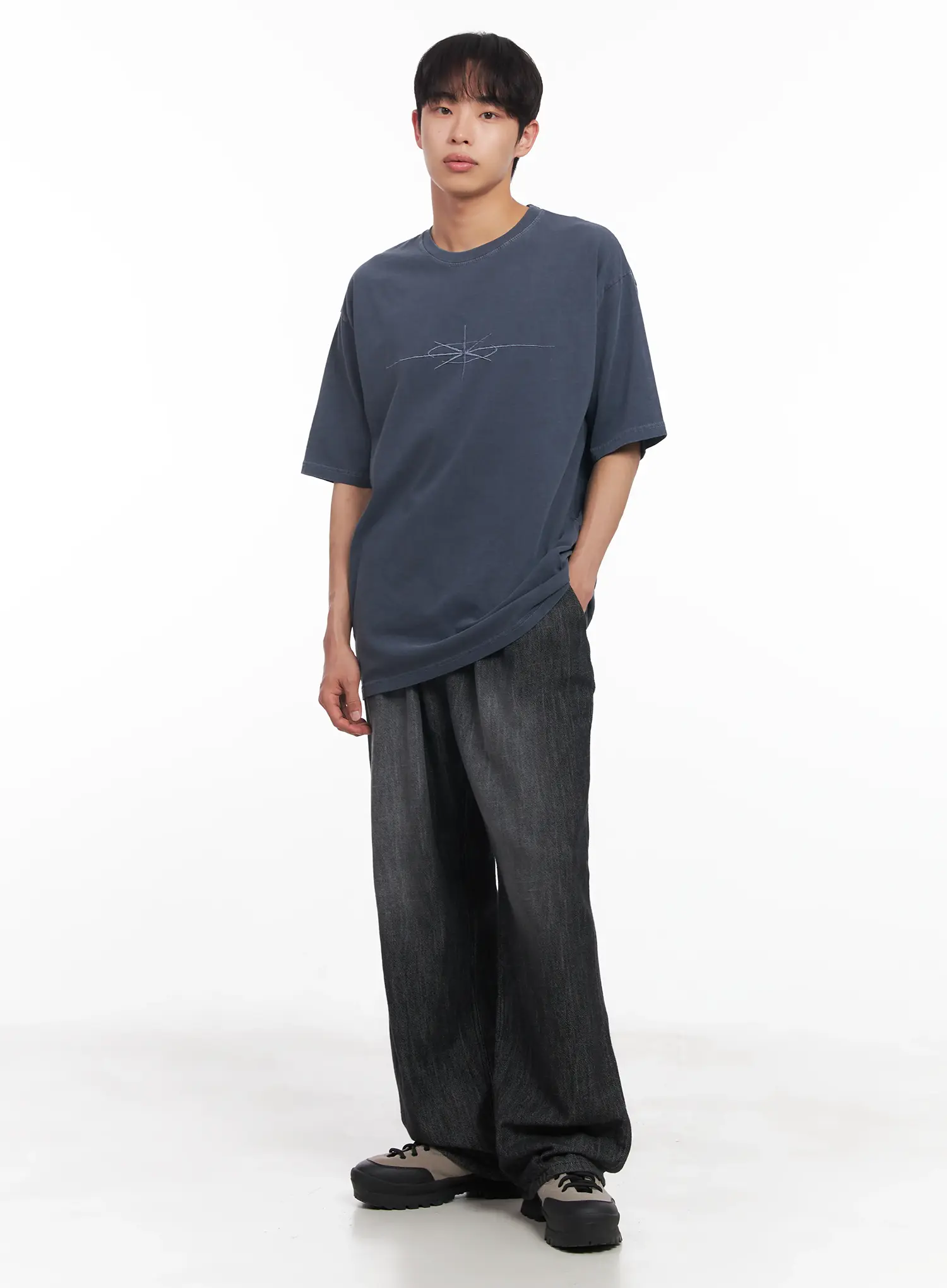Men's Adjustable Linen Denim Pants (Black) IU518 - Image 2