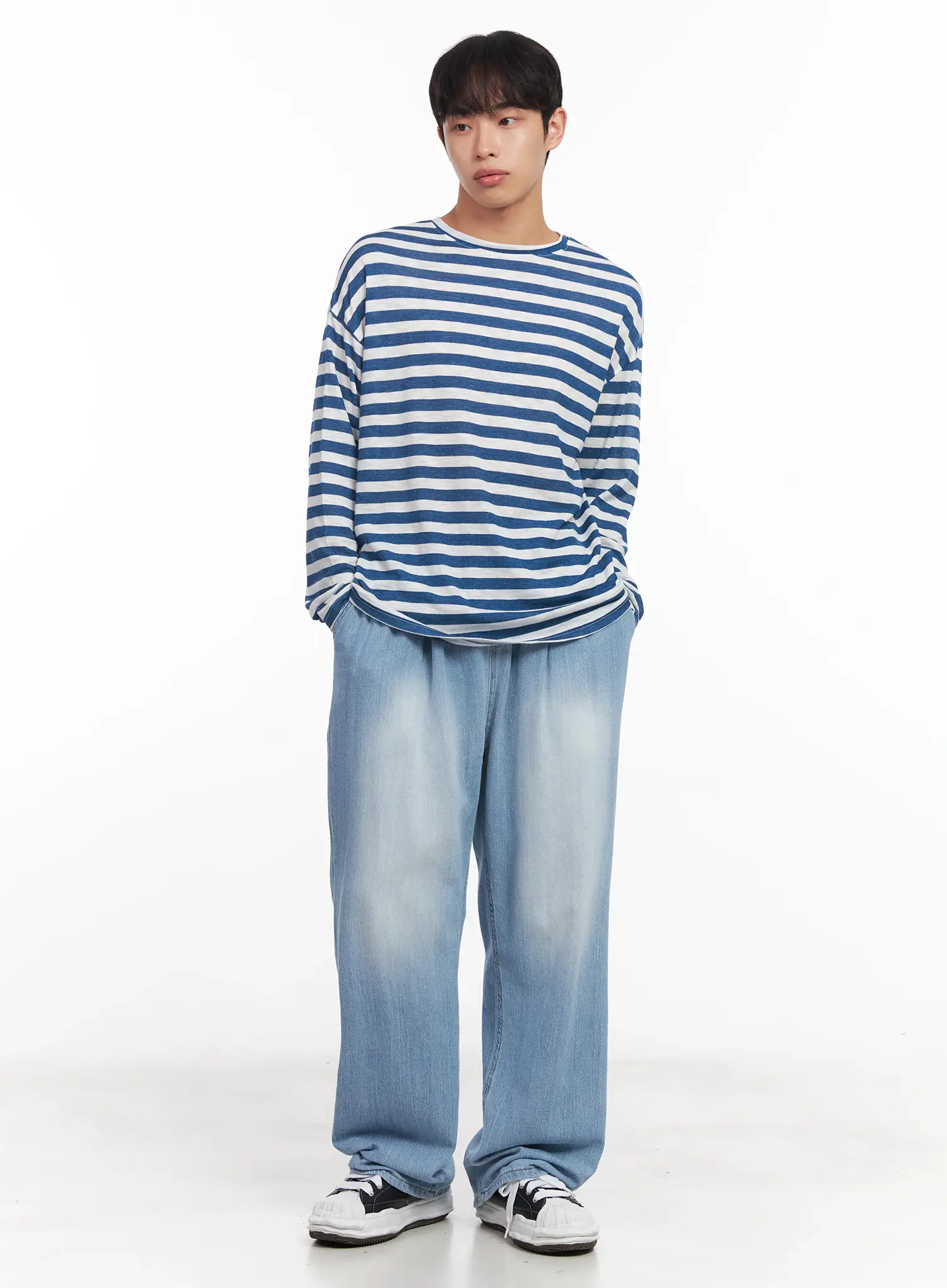 Men's Adjustable Linen Denim Pants (Light blue) IU519 - Image 10
