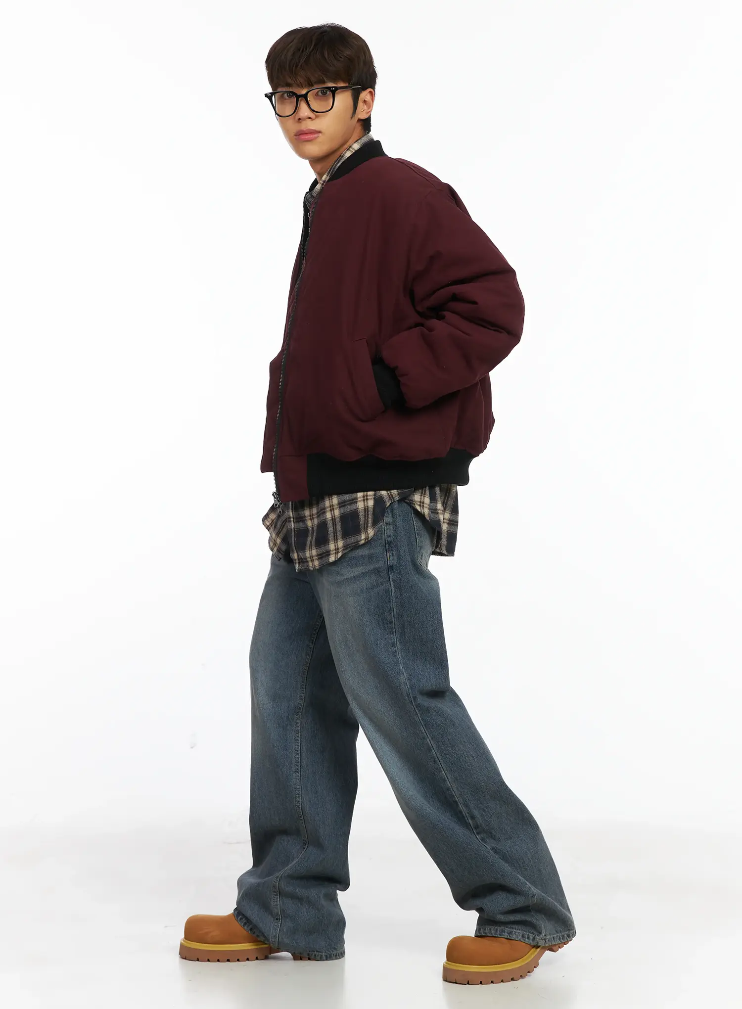 Men's Back Graphic Bomber Jacket IJ514 - Image 11