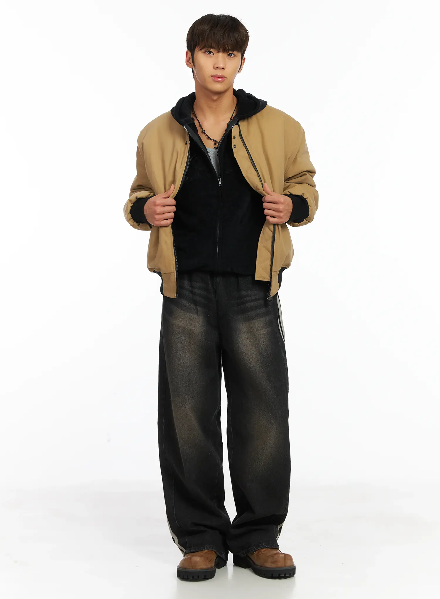 Men's Back Graphic Bomber Jacket IJ514 - Image 9