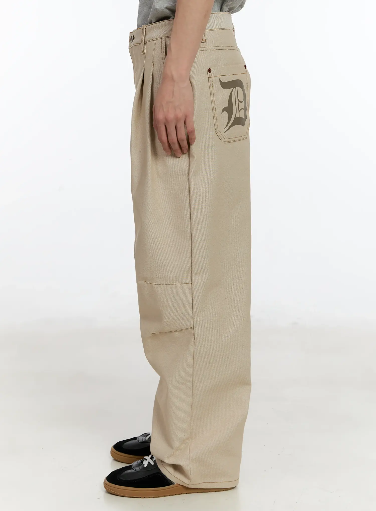 Men's Back Graphic Wide-Leg Pants ID502 - Image 7