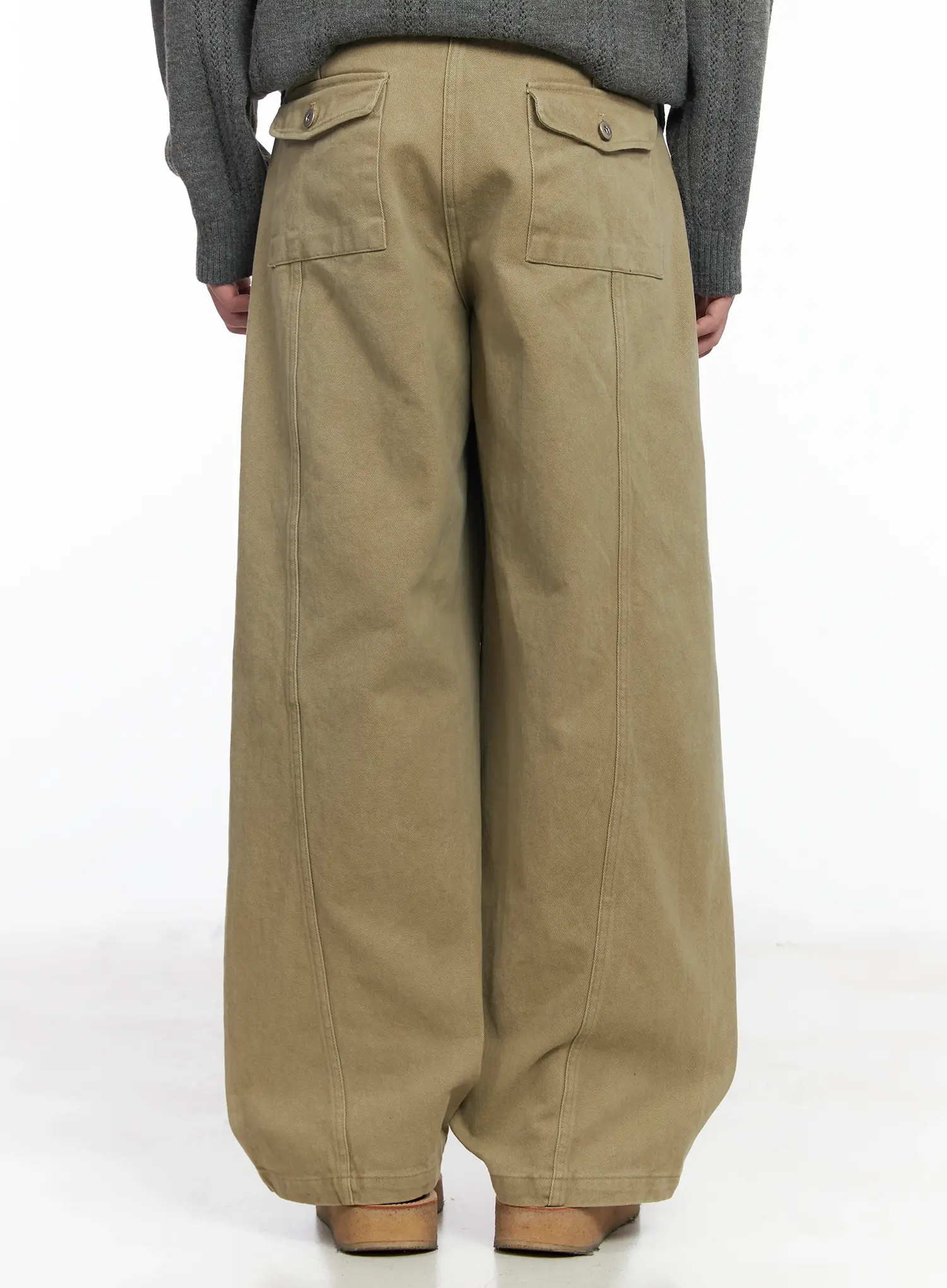 Men's Back Pocket Wide Leg Pants IF517