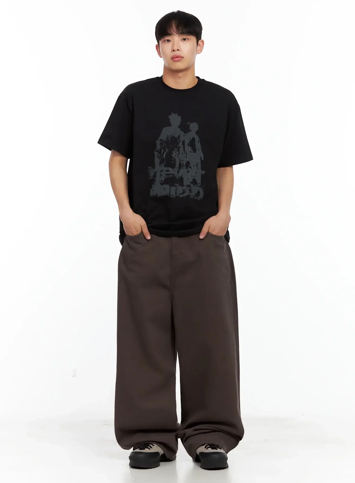 Men's Baggy Wide-Fit Pants IL516 - Image 3