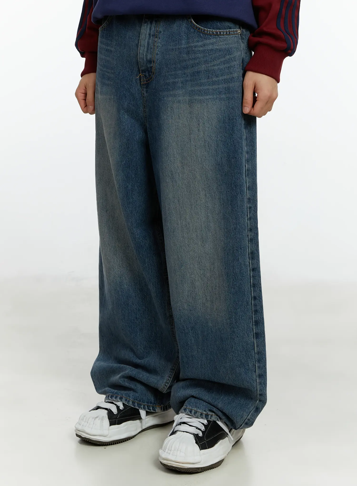Men's Baggy Wide Jeans IF511 - Image 4