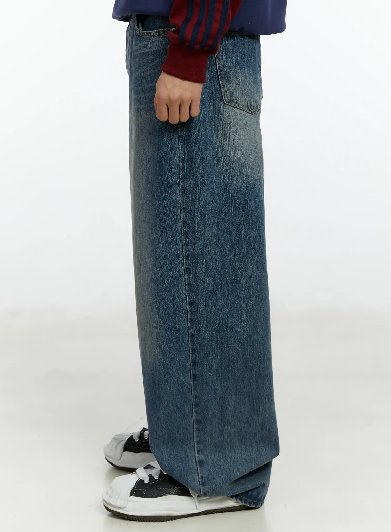 Men's Baggy Wide Jeans IF511 - Image 5