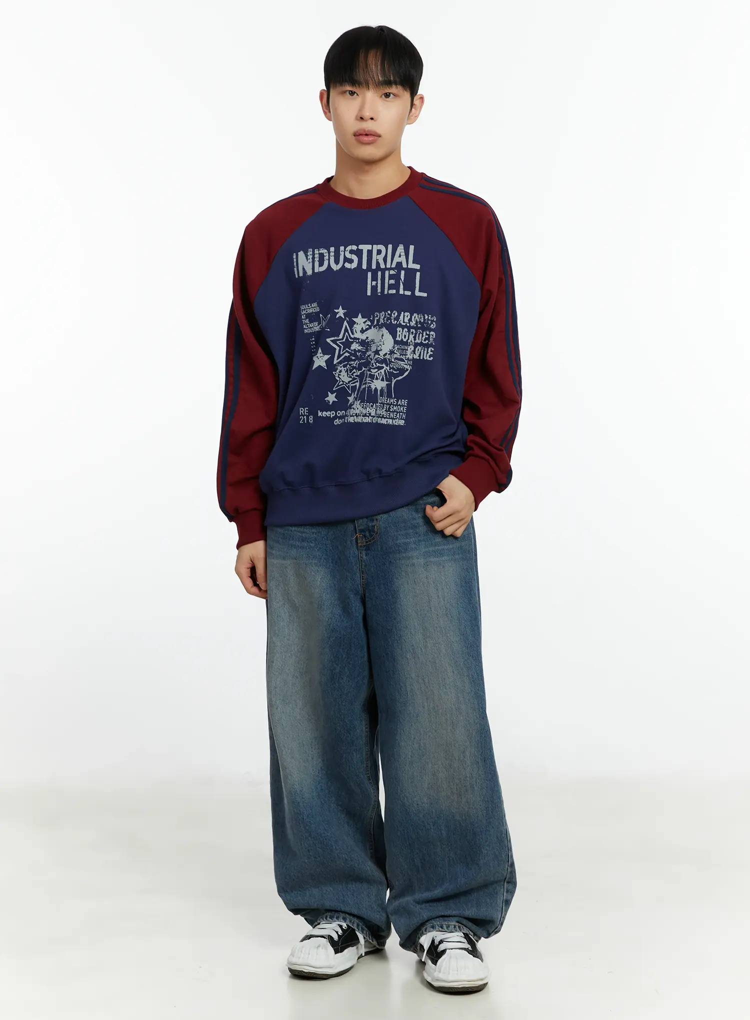 Men's Baggy Wide Jeans IF511 - Image 9