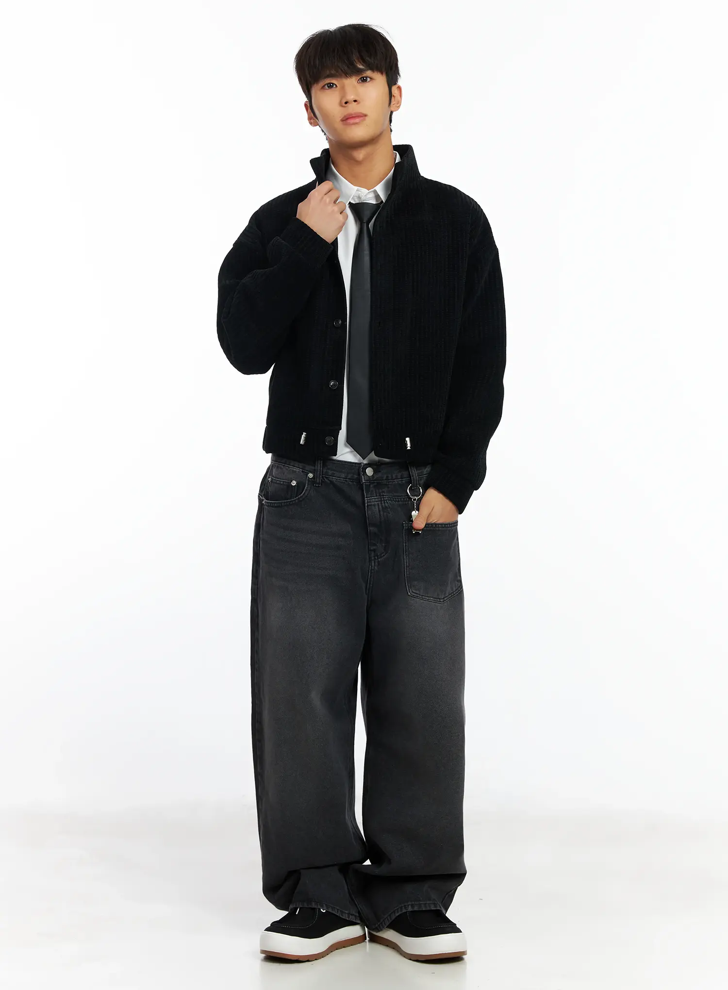 Men's Baggy Wide Leg Jeans IF506 - Image 10