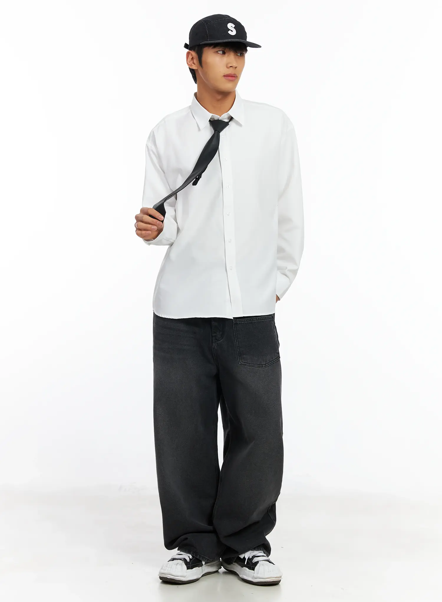 Men's Baggy Wide Leg Jeans IF506 - Image 11