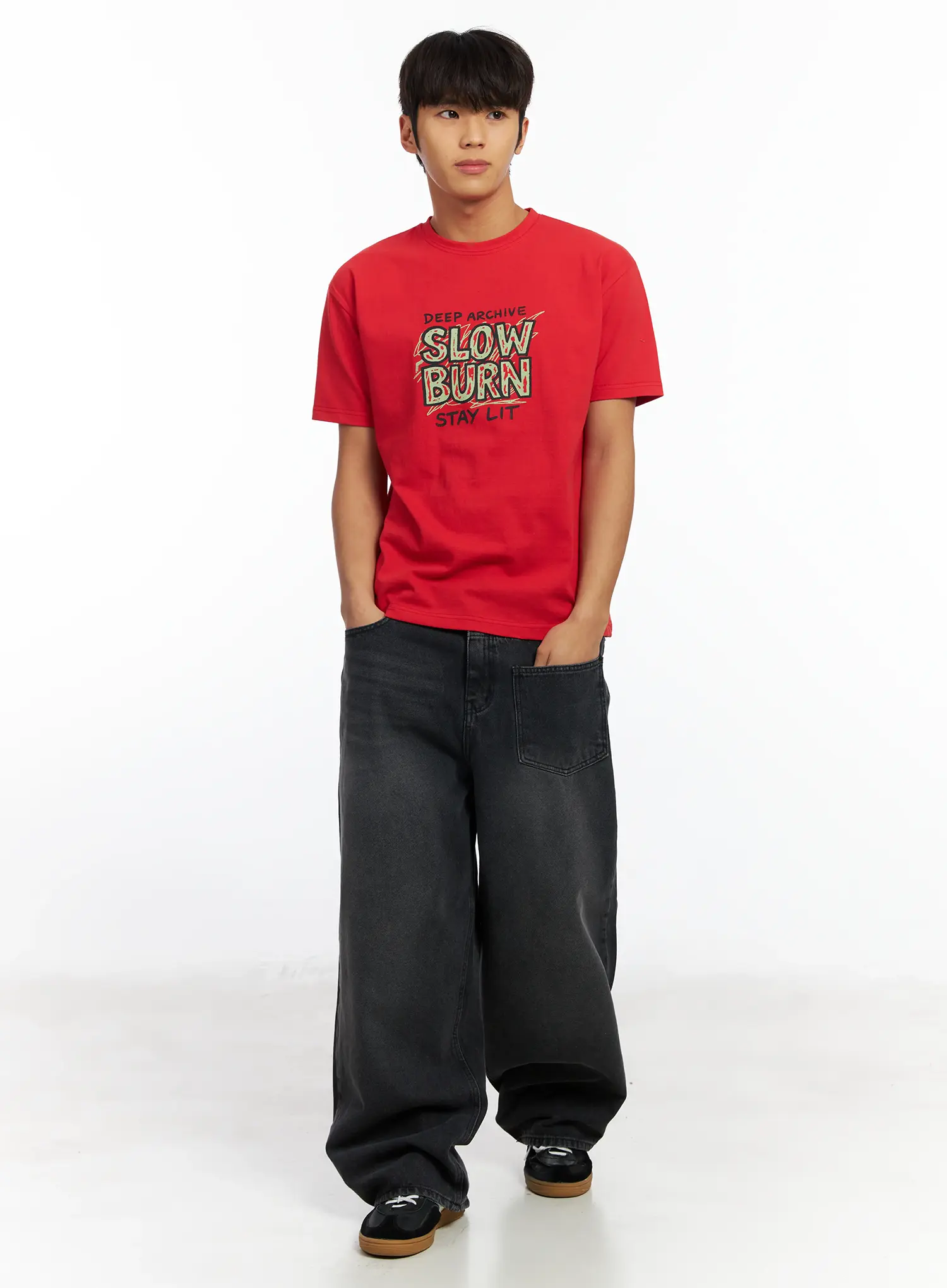 Men's Baggy Wide Leg Jeans IF506 - Image 13