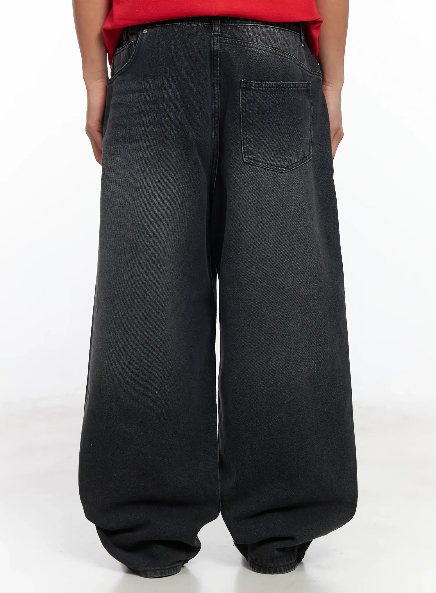 Men's Baggy Wide Leg Jeans IF506 - Image 2