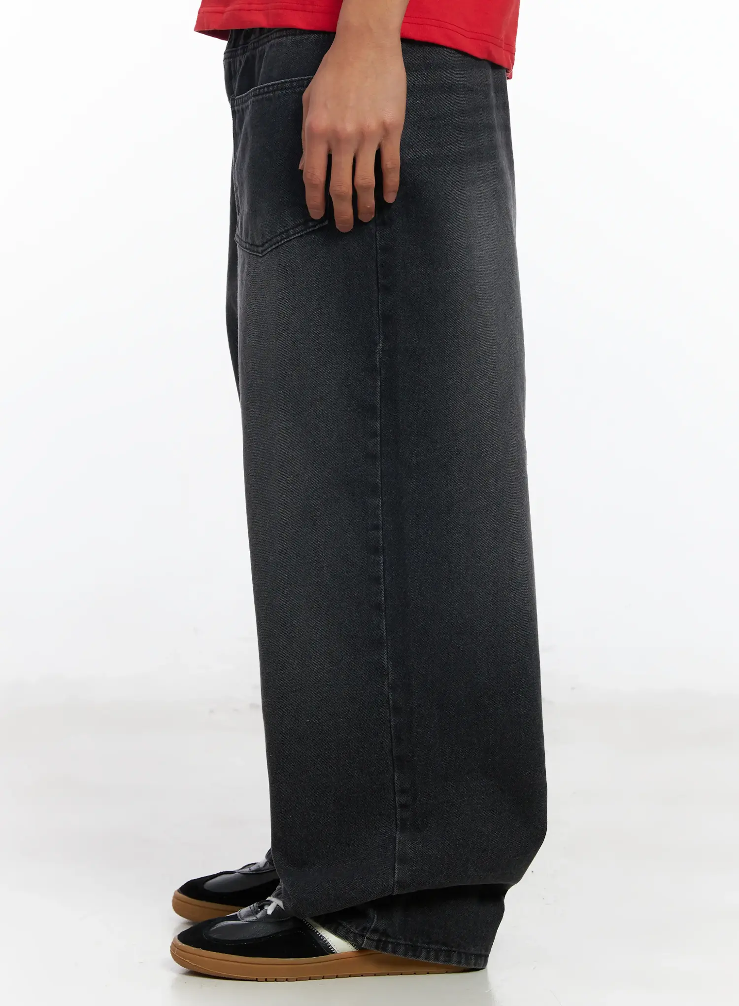Men's Baggy Wide Leg Jeans IF506 - Image 7