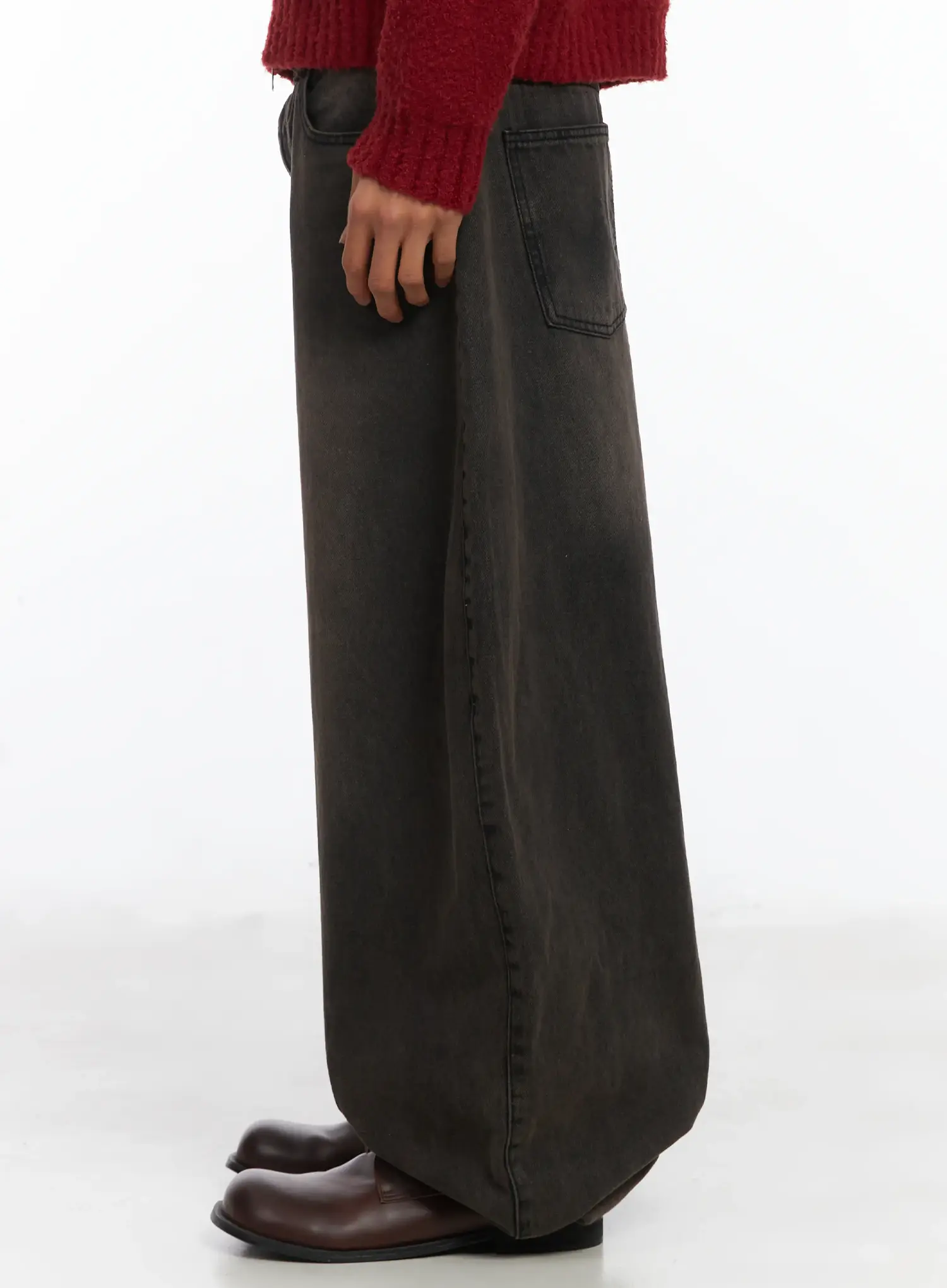Men's Balloon Fit Wide Jeans IJ514 - Image 5