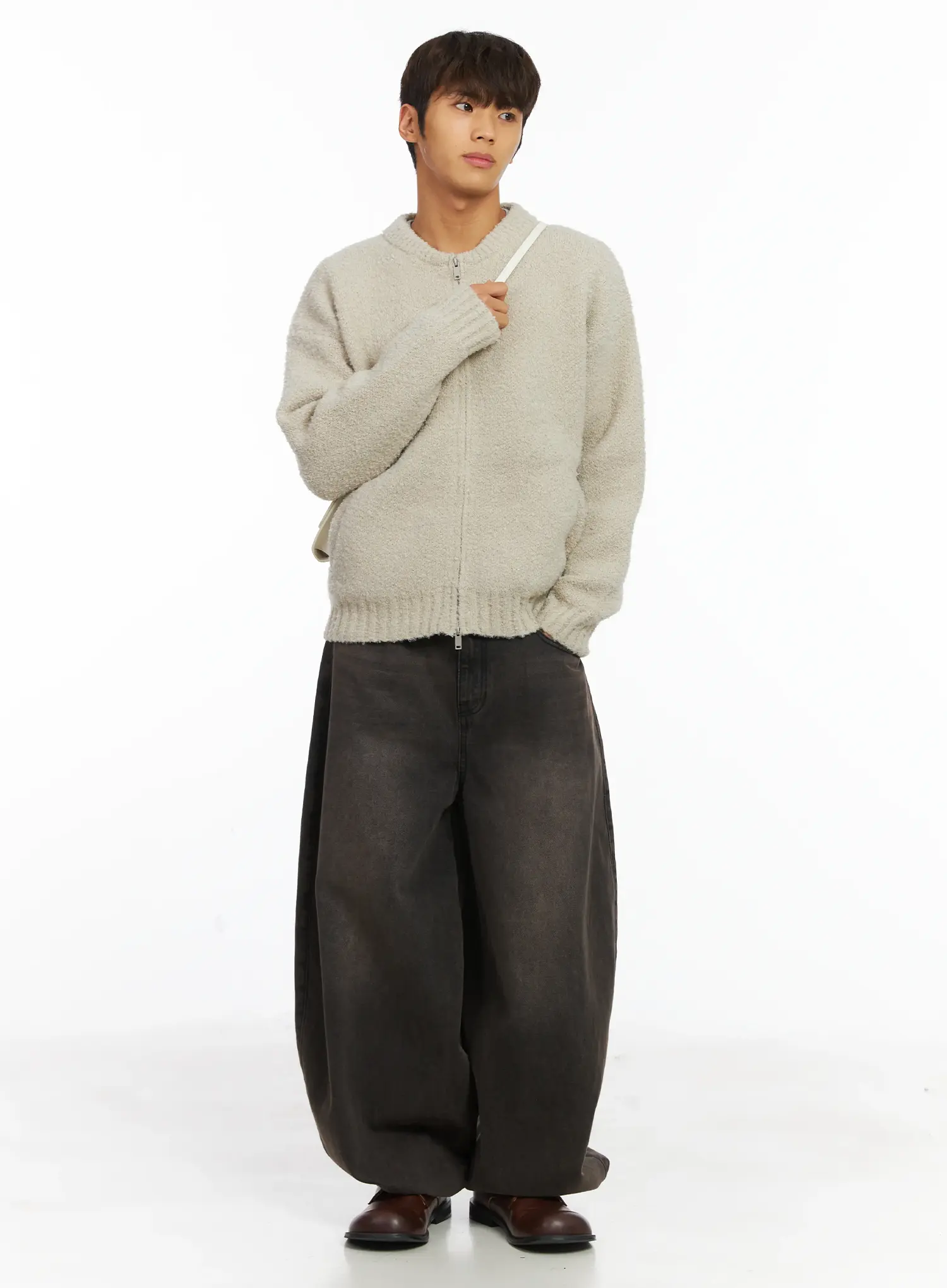 Men's Balloon Fit Wide Jeans IJ514 - Image 8