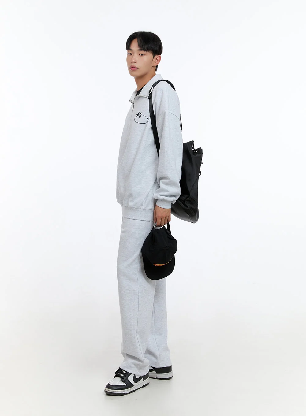 Men's Banded Cotton Solid Sweatpants (White) IS412 - Image 3