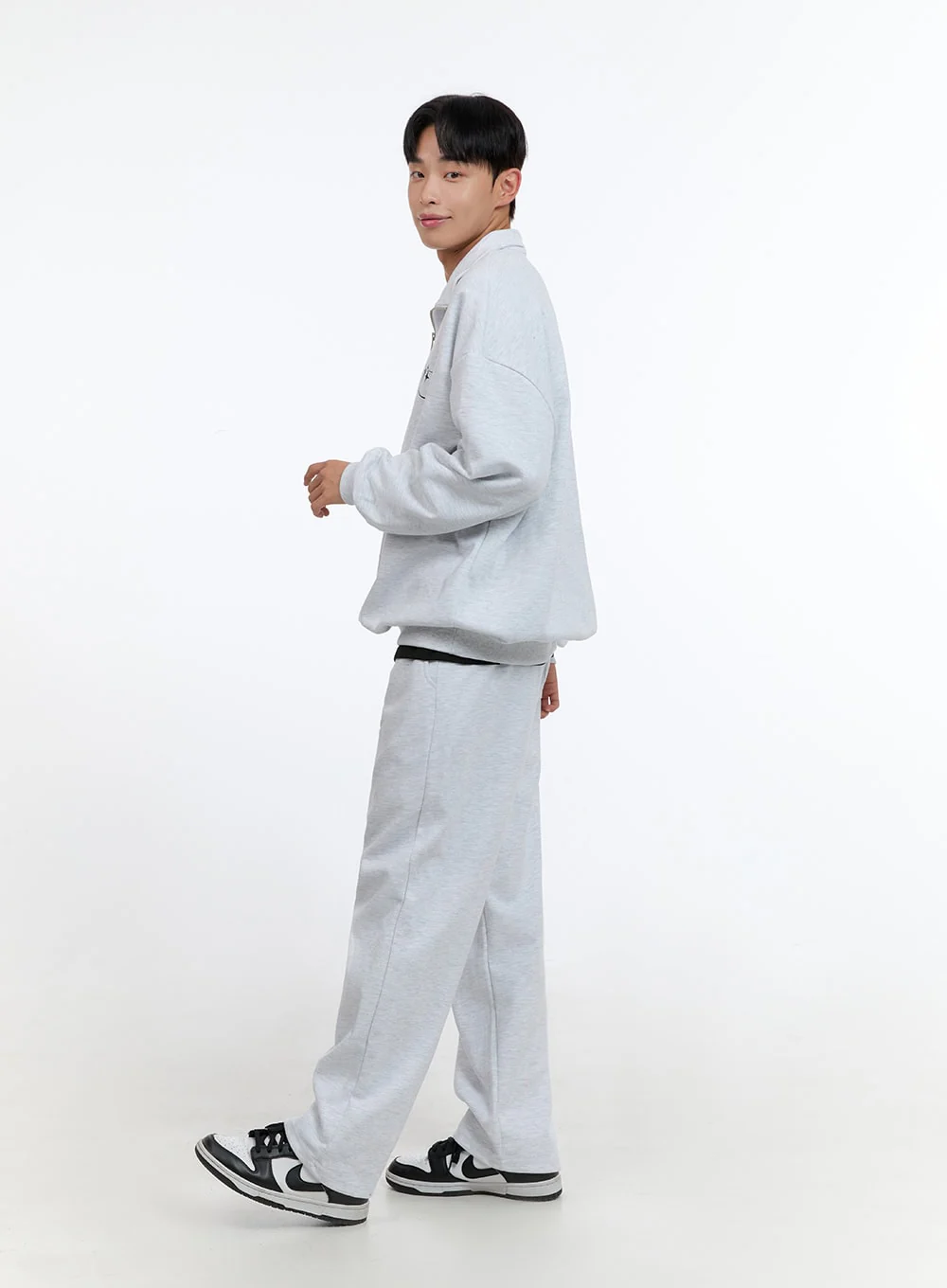Men's Banded Cotton Solid Sweatpants (White) IS412 - Image 7